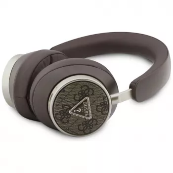 Guess 4G Triangle Logo Căști wireless Bluetooth 5.4 on-ear cu ENC - maro