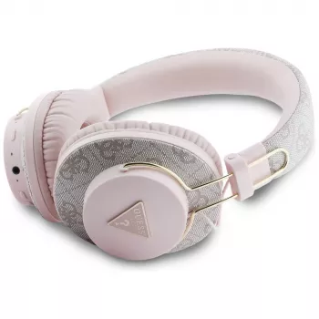 Guess Triangle Logo Căști Bluetooth ENC over-ear roz