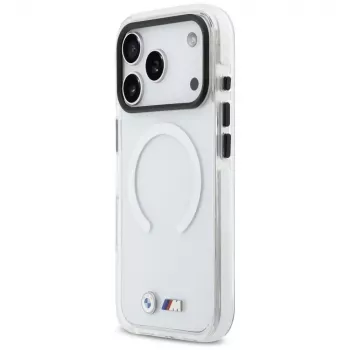 BMW M IML Shockproof Metal Logo Husă MagSafe pentru iPhone 17 Pro Max transparent