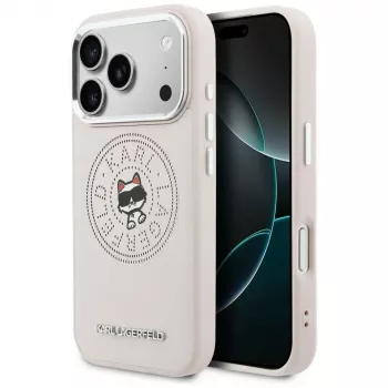 Karl Lagerfeld Point & ChoupetteSketch Husă MagSafe pentru Apple iPhone 17 Pro, roz