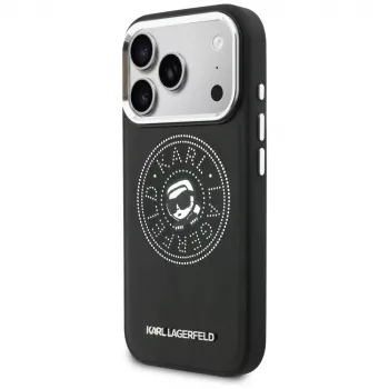 KARL LAGERFELD Point & Karl Sketch Husă MagSafe pentru iPhone 17 Pro negru