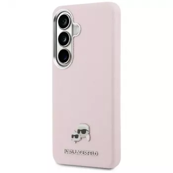 Husă MagSafe Karl Lagerfeld Saffiano KC MetalLogo pentru Samsung Galaxy S26+, roz