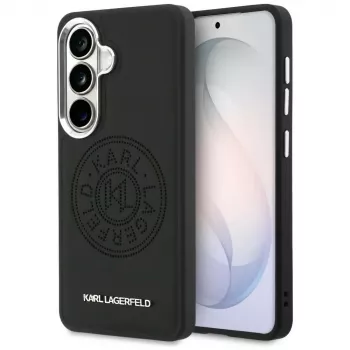 Husă MagSafe Karl Lagerfeld Perforated KLMagSafe pentru Samsung Galaxy S26, neagră