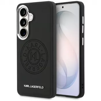 Husă MagSafe KARL LAGERFELD Perforated KLMagSafe pentru Samsung Galaxy S26+, neagră