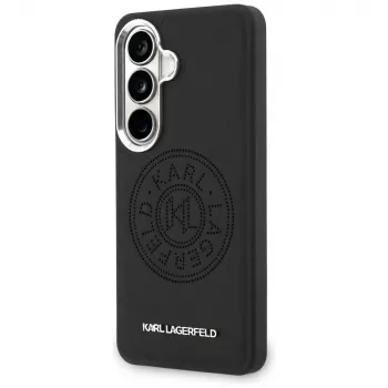 Husă MagSafe KARL LAGERFELD Perforated KLMagSafe pentru Samsung Galaxy S26+, neagră