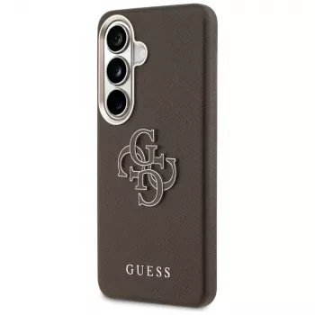 Husă Guess Grained Big 4G Metal Logo pentru Samsung Galaxy S26+, maro