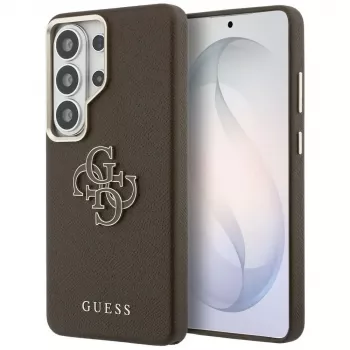 Husă Guess Grained Big 4G Metal Logo pentru Samsung Galaxy S26 Ultra, maro
