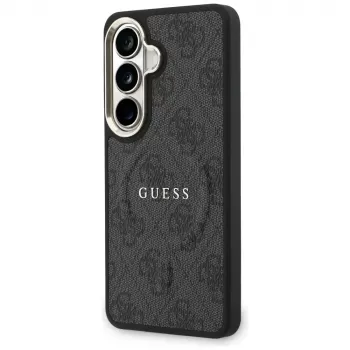 Husă MagSafe Guess 4G Embossed Ring pentru Samsung Galaxy S26, neagră