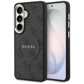 Husă MagSafe Guess 4G Embossed Ring pentru Samsung Galaxy S26+, neagră