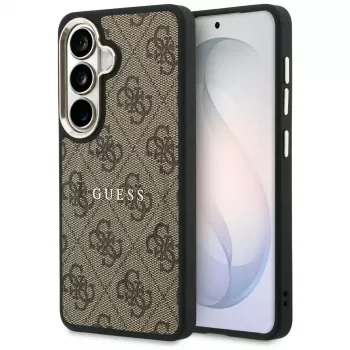 Husă MagSafe Guess 4G Embossed Ring pentru Samsung Galaxy S26, maro