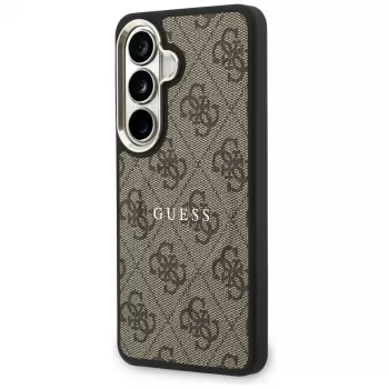 Husă MagSafe Guess 4G Embossed Ring pentru Samsung Galaxy S26, maro