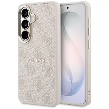 Husă MagSafe Guess 4G Embossed Ring pentru Samsung Galaxy S26, roz