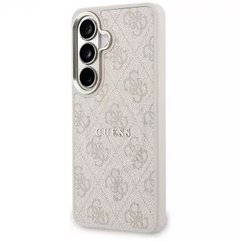 Husă MagSafe Guess 4G Embossed Ring pentru Samsung Galaxy S26, roz