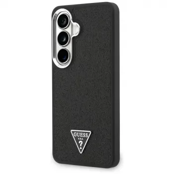Husă MagSafe Guess Fixed Glitter Triangle pentru Samsung Galaxy S26+, neagră