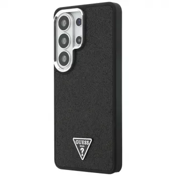 Husă MagSafe Guess Fixed Glitter Triangle pentru Samsung Galaxy S26 Ultra, neagră
