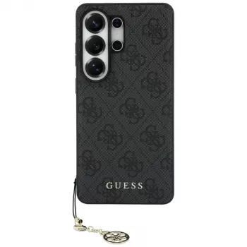 Husă MagSafe Guess 4G Classic Logo Charm pentru Samsung Galaxy S26 Ultra, neagră