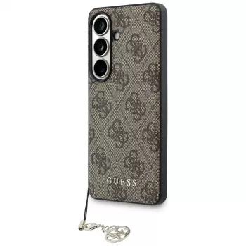 Husă MagSafe Guess 4G Classic Logo Charm pentru Samsung Galaxy S26, maro