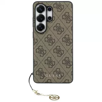 Husă MagSafe Guess 4G Classic Logo Charm pentru Samsung Galaxy S26 Ultra, maro