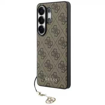 Husă MagSafe Guess 4G Classic Logo Charm pentru Samsung Galaxy S26 Ultra, maro