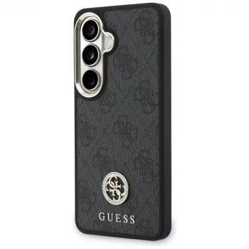 Set husă MagSafe Guess 4G Big Rhinestone Triangle Strap pentru Samsung Galaxy S26, negru