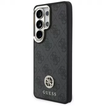 Kit husă MagSafe Guess 4G Big Rhinestone Triangle Strap pentru Samsung Galaxy S26 Ultra, negru