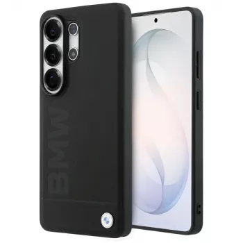 Husă MagSafe BMW Leather Hot Stamp pentru Samsung Galaxy S26 Ultra, neagră