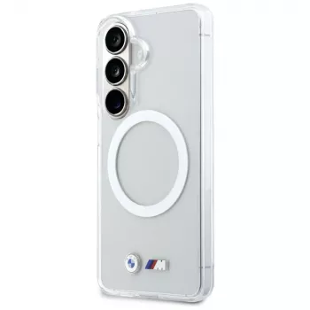 Husă MagSafe BMW IML Shockproof Metal Logo pentru Samsung Galaxy S26, transparentă