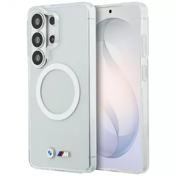 Husă MagSafe BMW IML Shockproof Metal Logo pentru Samsung Galaxy S26 Ultra, transparentă