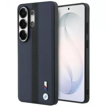 Husă MagSafe BMW Perforated Stripe Logo pentru Samsung Galaxy S26 Ultra, bleumarin