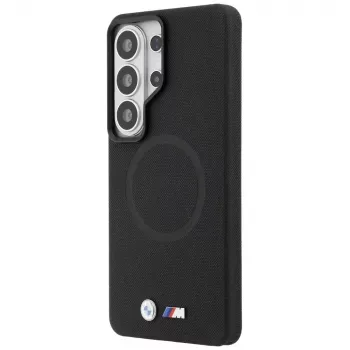Husă MagSafe BMW M Metal Logo pentru Samsung Galaxy S26 Ultra, neagră