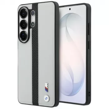 Husă MagSafe BMW Perforated Stripe Logo pentru Samsung Galaxy S26 Ultra, gri