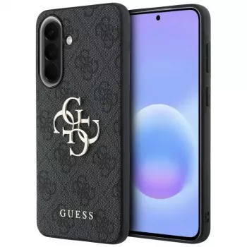 Husă din piele Guess 4G Metal Logo pentru Samsung Galaxy A37 5G, neagră