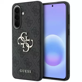 Husă Guess din piele 4G Metal Logo pentru Samsung Galaxy A57 5G, neagră
