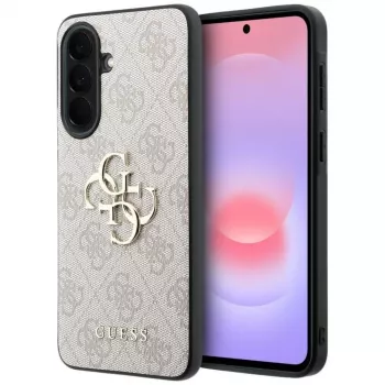 Husă Guess din piele 4G Metal Logo pentru Samsung Galaxy A37 5G, roz