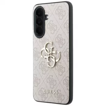 Husă Guess din piele 4G Metal Logo pentru Samsung Galaxy A37 5G, roz