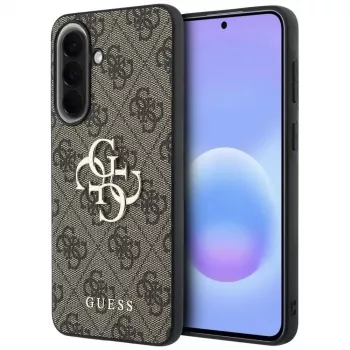 Husă Guess din piele 4G Metal Logo pentru Samsung Galaxy A37 5G - maro