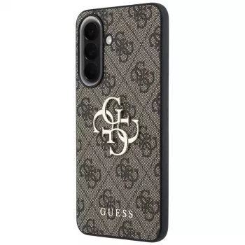 Husă Guess din piele 4G Metal Logo pentru Samsung Galaxy A57 5G, maro