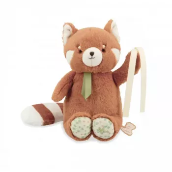 Jucărie de pluș muzicală Kaloo Petit Songe Panda roșu 20 cm cutie cadou