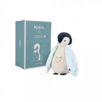 Kaloo Complices pinguin de pluș cu luminiță de noapte, LED în 7 culori și melodii de leagăn