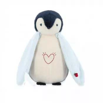 Kaloo Complices pinguin de pluș cu luminiță de noapte, LED în 7 culori și melodii de leagăn