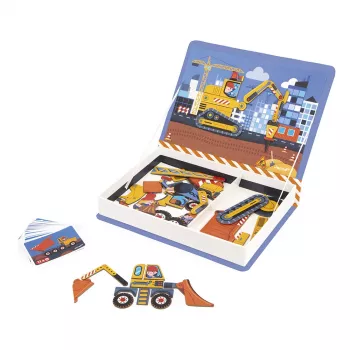 Joc educativ magnetic Janod Magnetibook Șantier