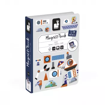 Joc educativ magnetic Janod Magnetibook Kosmos - temă spațială