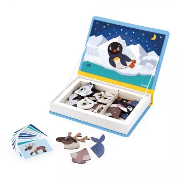 Jucărie educativă magnetică Janod Magnetibook Animale polare