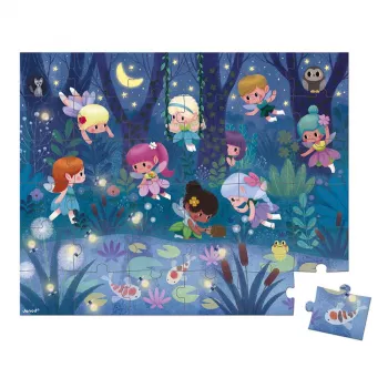 Set magnetic Janod în valiză Zâne și nuferi, 36 piese