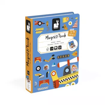 Janod Magnetibook Vehicles carte magnetică de activități