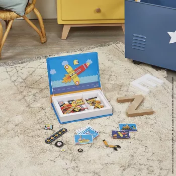 Janod Magnetibook Vehicles carte magnetică de activități
