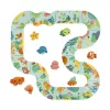 Puzzle de baie Janod cu urme de animale, 18 luni+