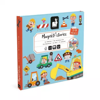 Set magnetic de povestiri Janod Magneti'stories Șantier