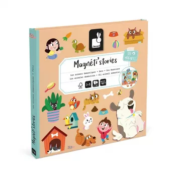 Cutie magnetică de povestiri Janod Magneti'stories Animale de companie