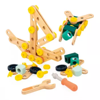 Set de construcție Janod Brico'kids, 100 piese, de la 3 ani